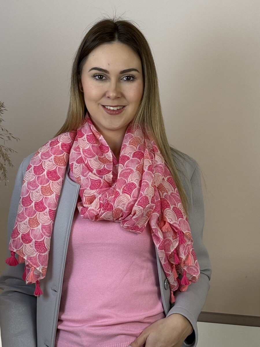 Passzés V nyakkivágású pulóver - rózsaszín - Kép 2