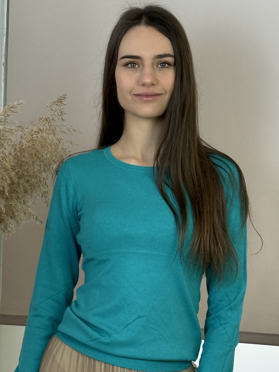 Passzés kereknyakú pulóver