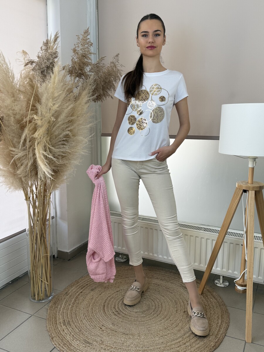 Színes push up farmer - krém - Kép 1