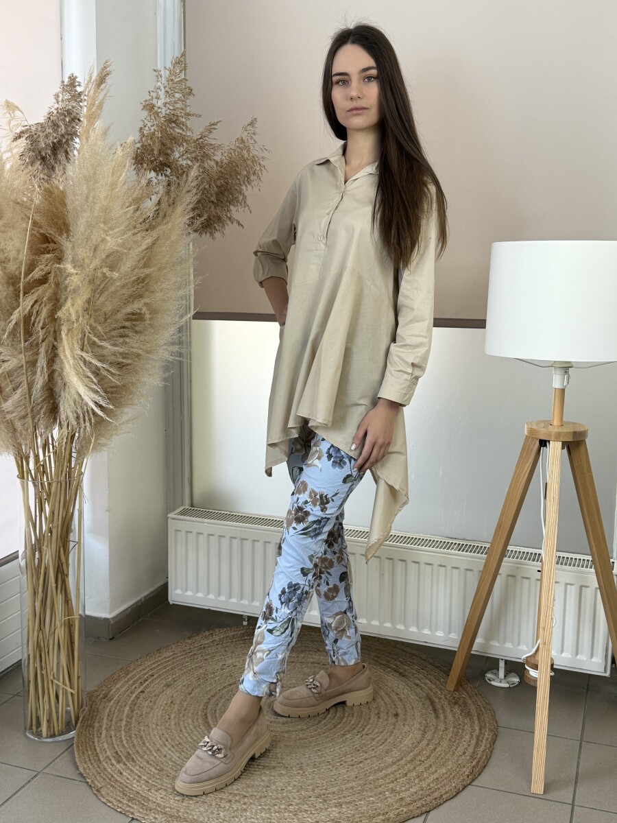 Asszimetrikus ing - bézs - Kép 2