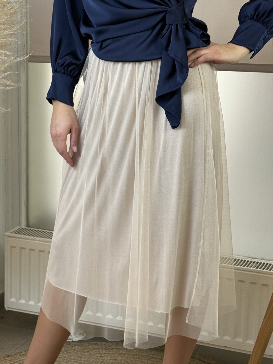 Tüll szoknya - bézs - Kép 8