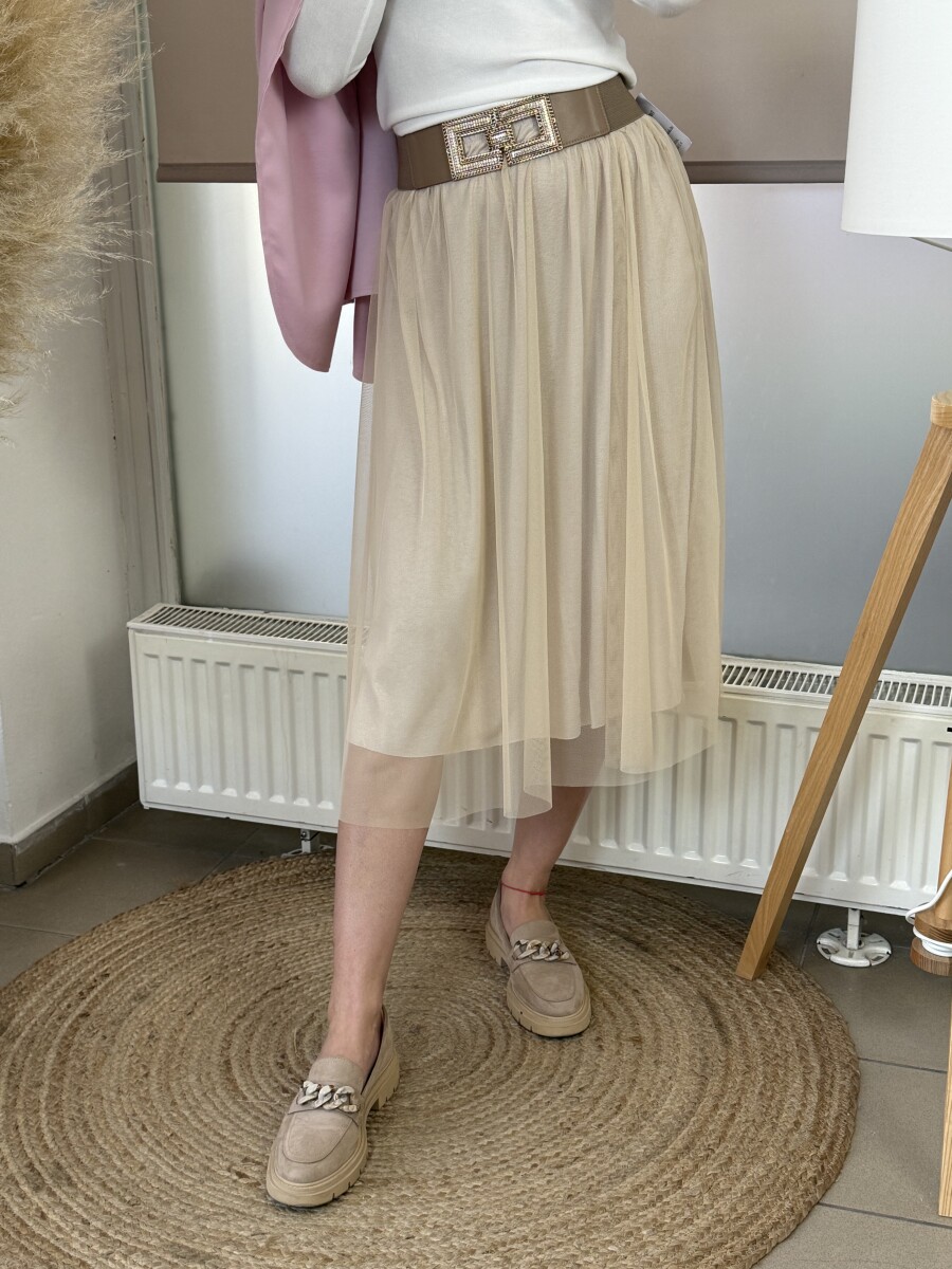 Tüll szoknya - bézs - Kép 2