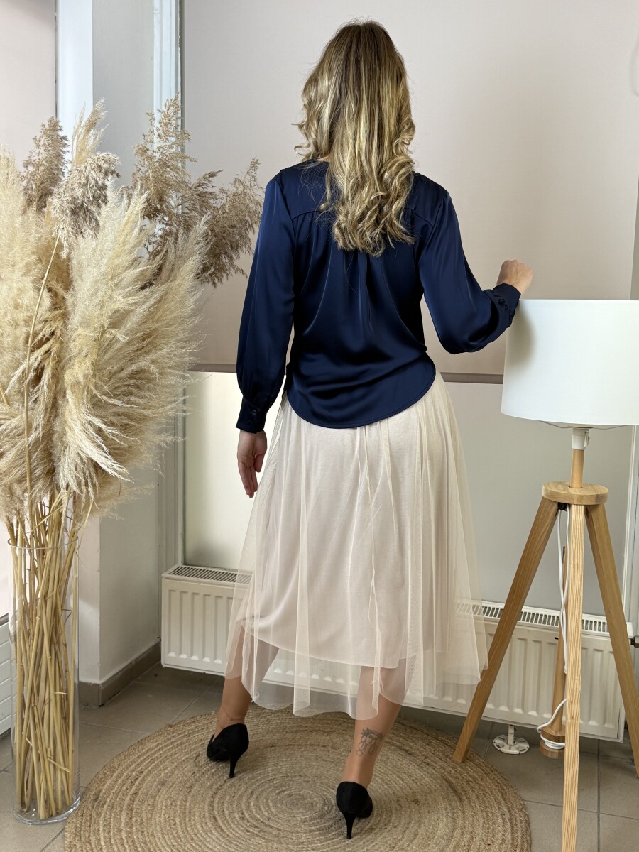 Tüll szoknya - bézs - Kép 10