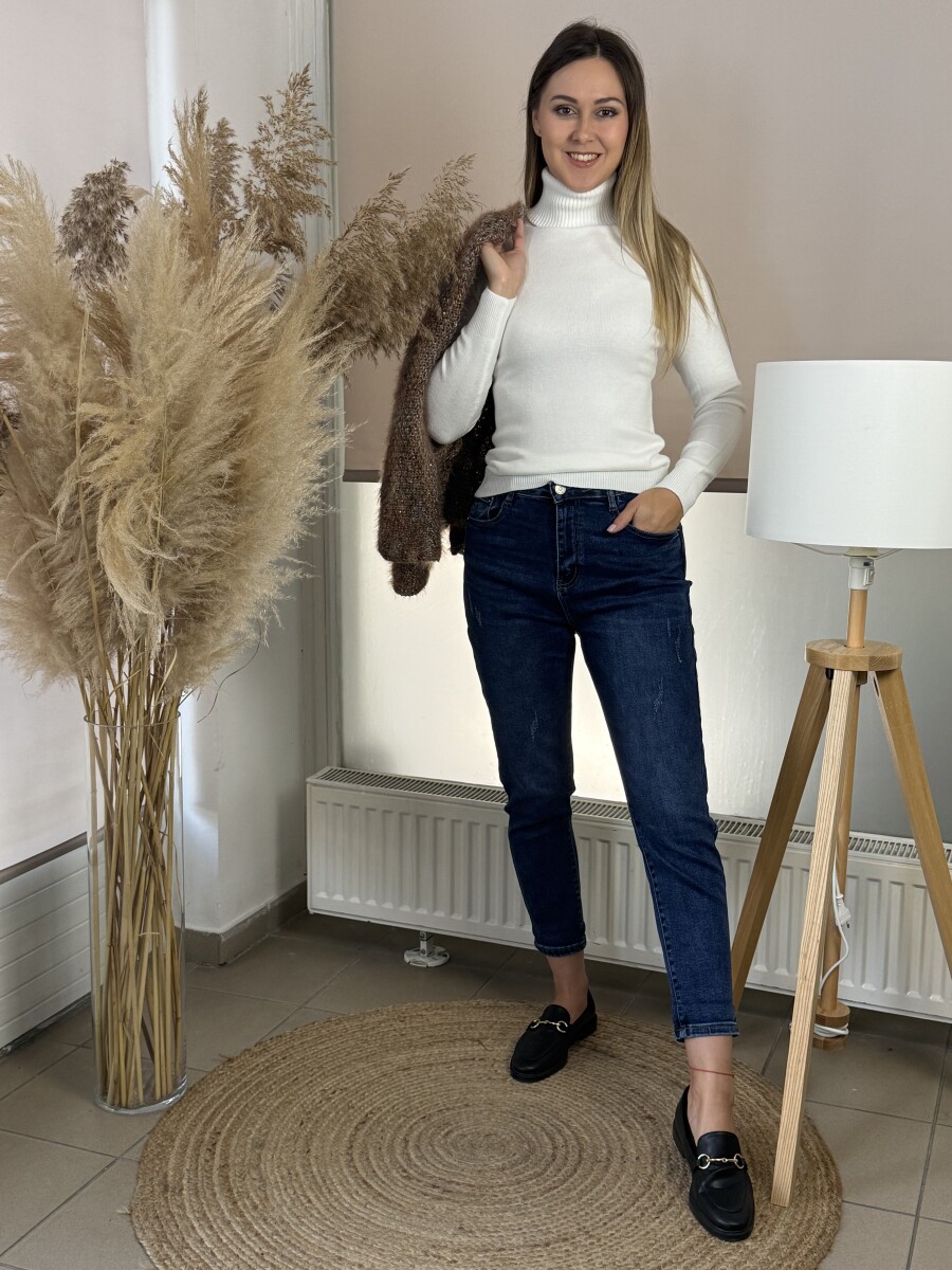 Karmolt mom fit farmernadrág