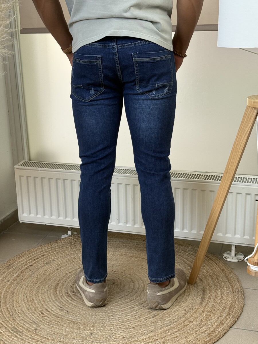 Karmolt férfi farmer nadrág - sötétkék - Kép 6