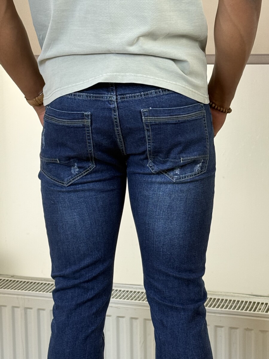 Karmolt férfi farmer nadrág - sötétkék - Kép 10