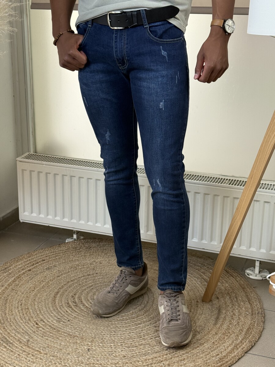 Karmolt férfi farmer nadrág - sötétkék - Kép 5