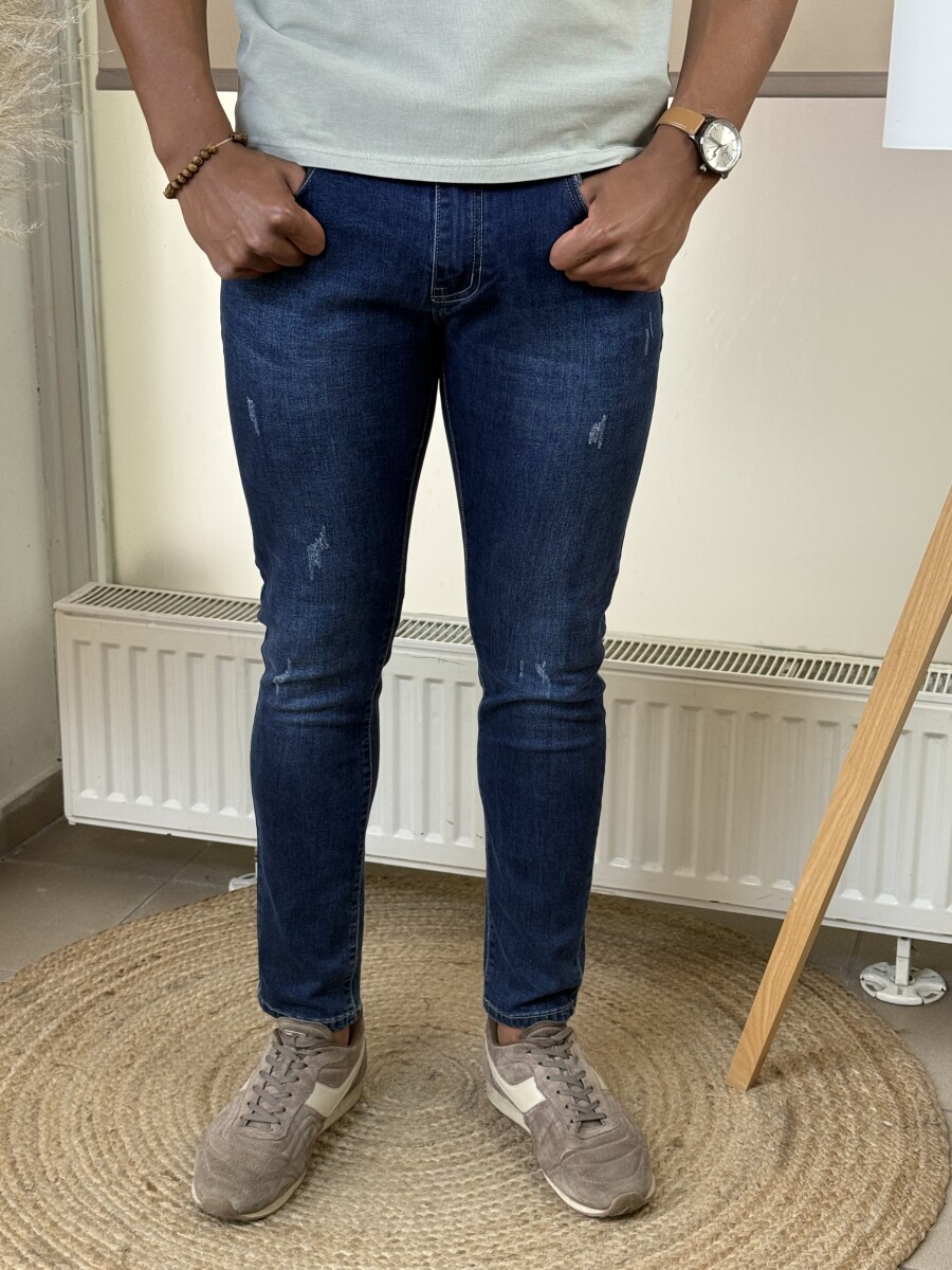 Karmolt férfi farmer nadrág - sötétkék - Kép 4