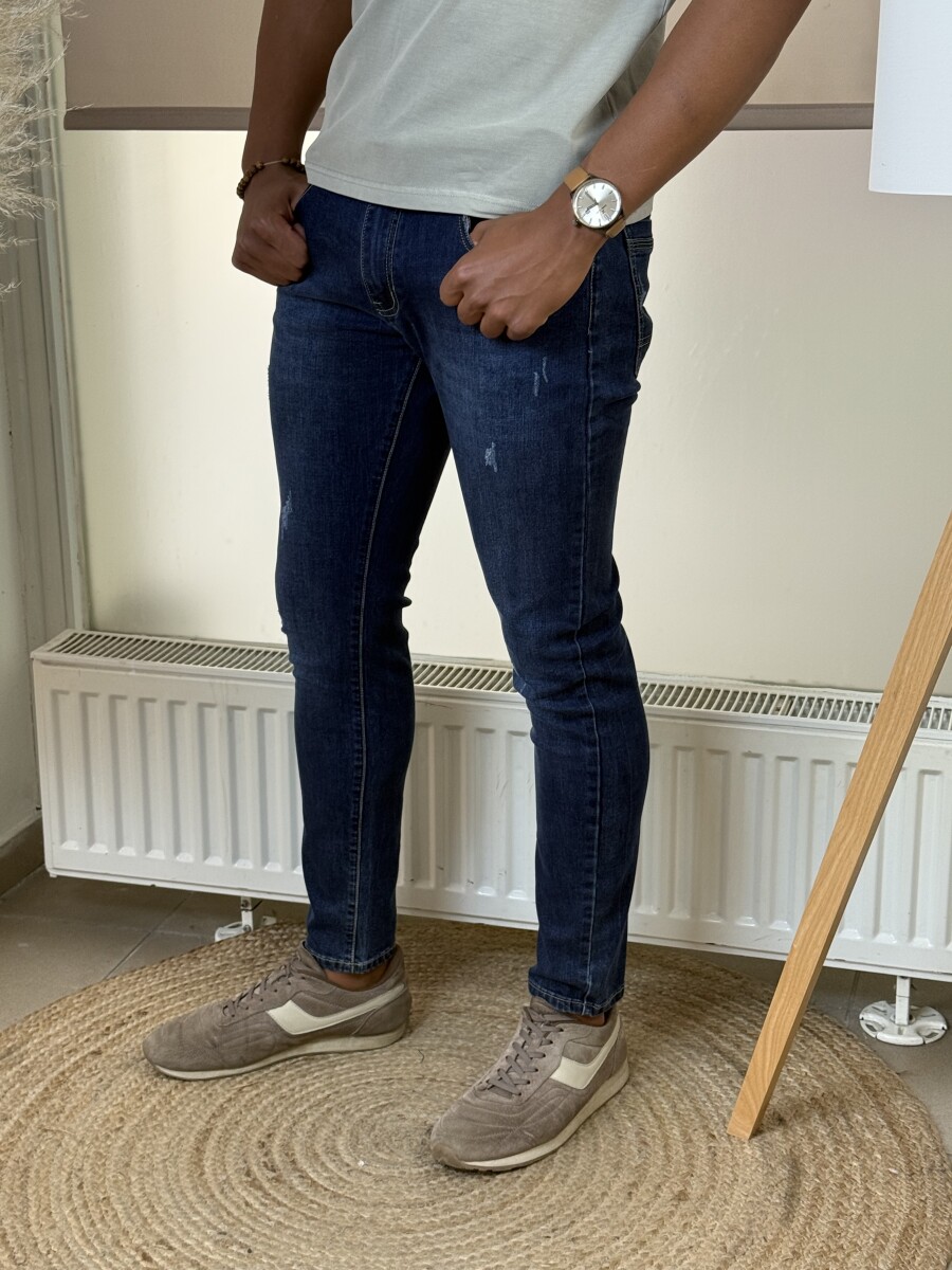 Karmolt férfi farmer nadrág - sötétkék - Kép 3