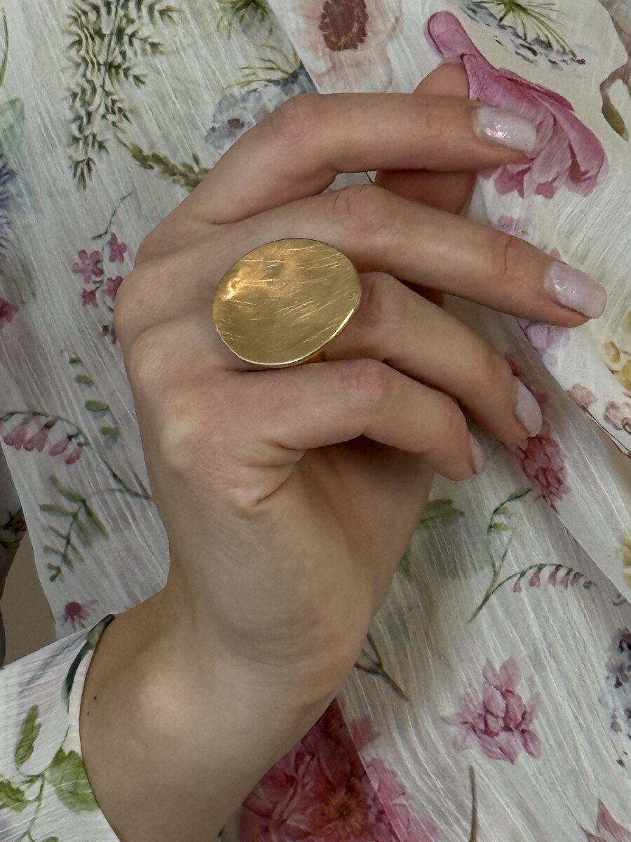 Arany színű karcolt  gyűrű - arany - Kép 4