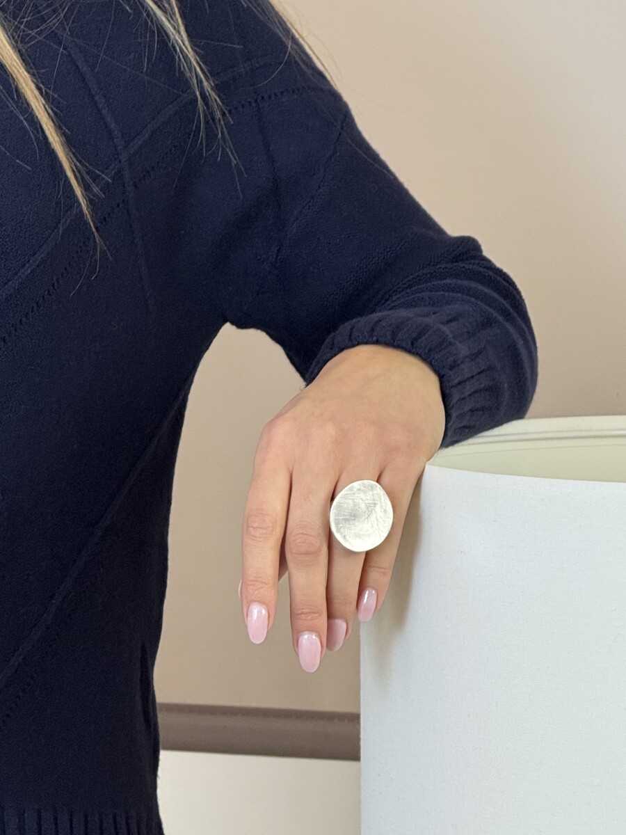 Ezüst színű karcolt  gyűrű - ezüst - Kép 3