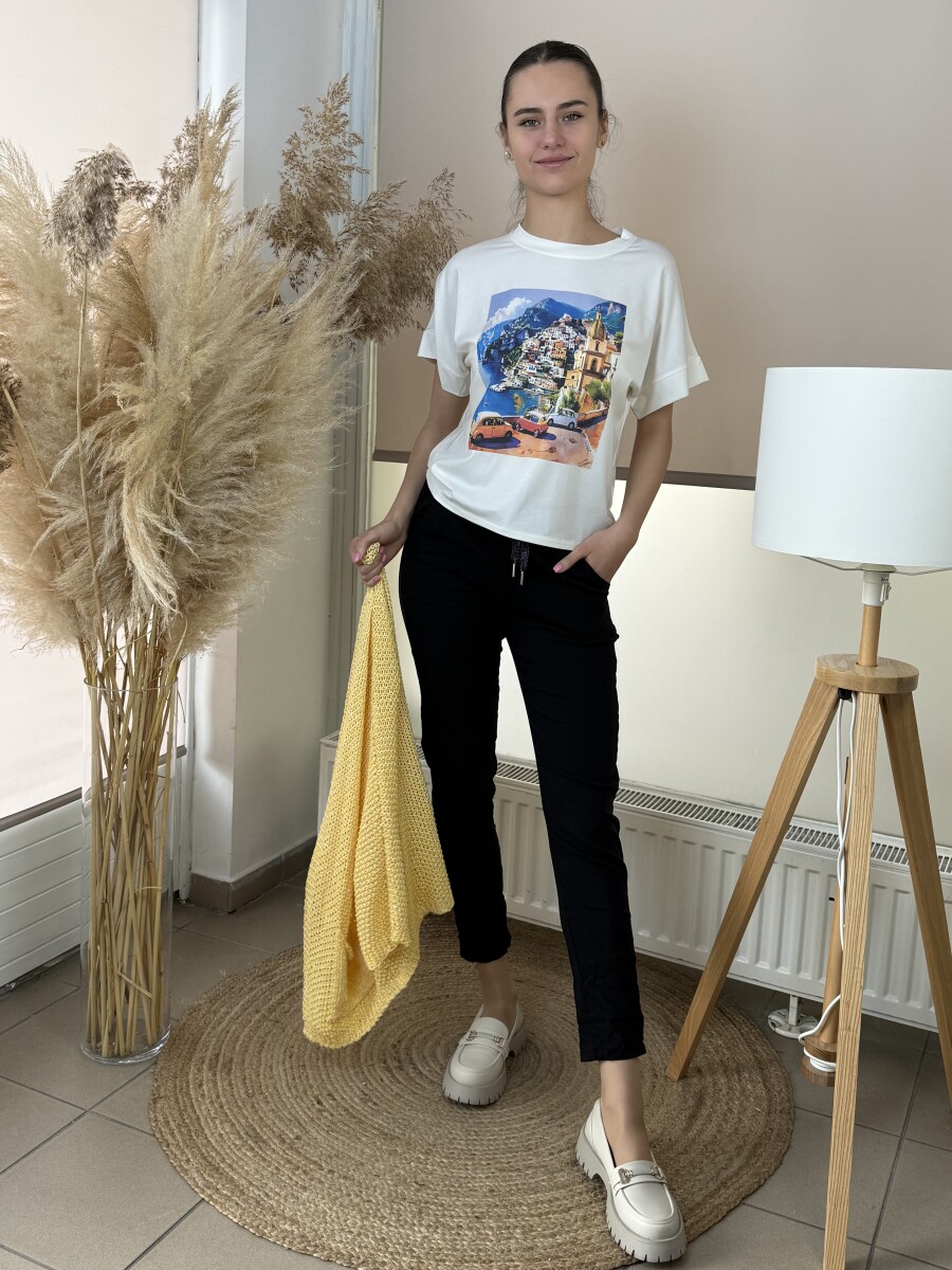 Kötős gyűrt hatású nadrág