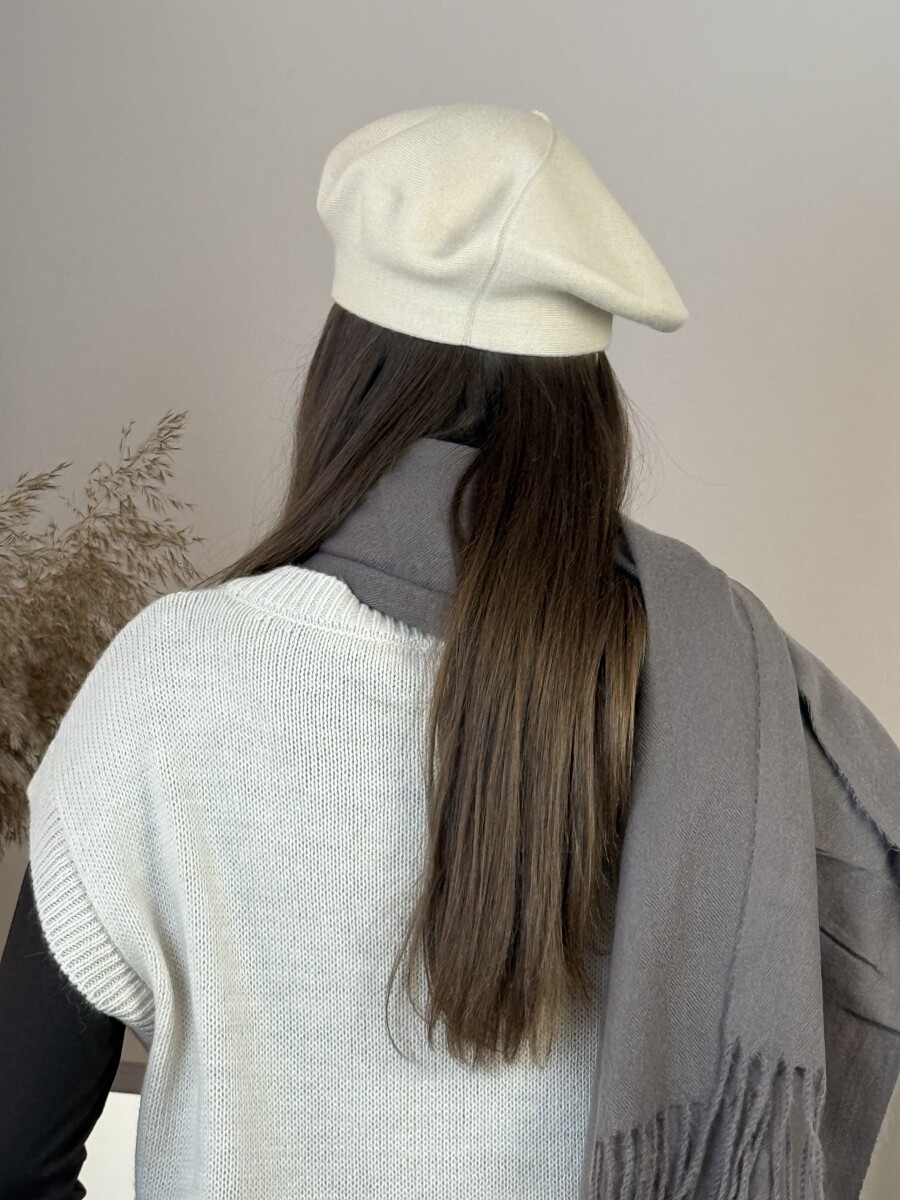 Barett sapka - beige - Kép 7