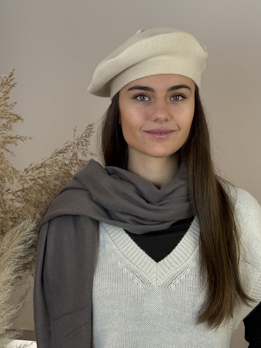 Barett sapka - beige - Kép 4