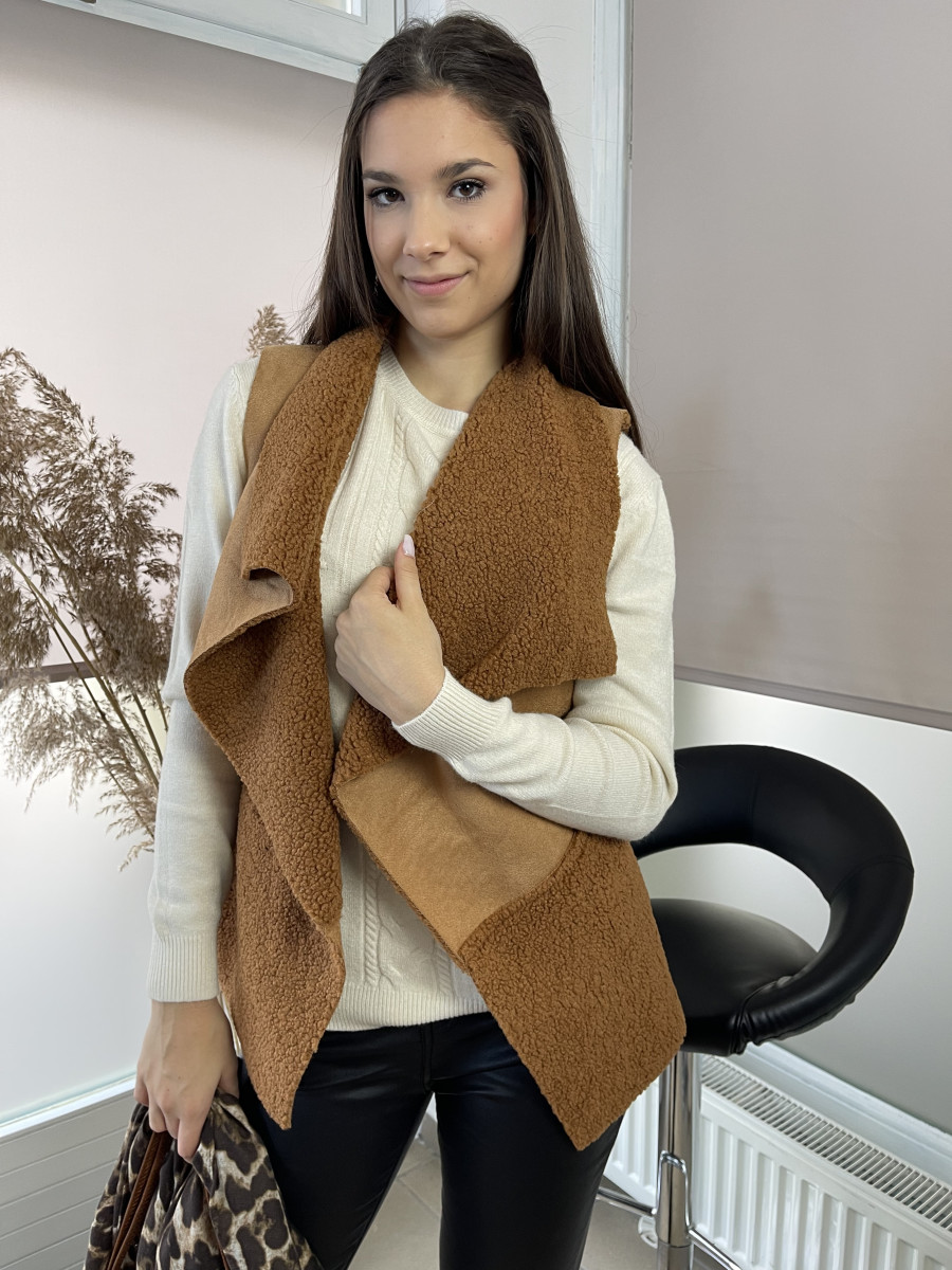 Rövid macimellény - camel - Kép 1