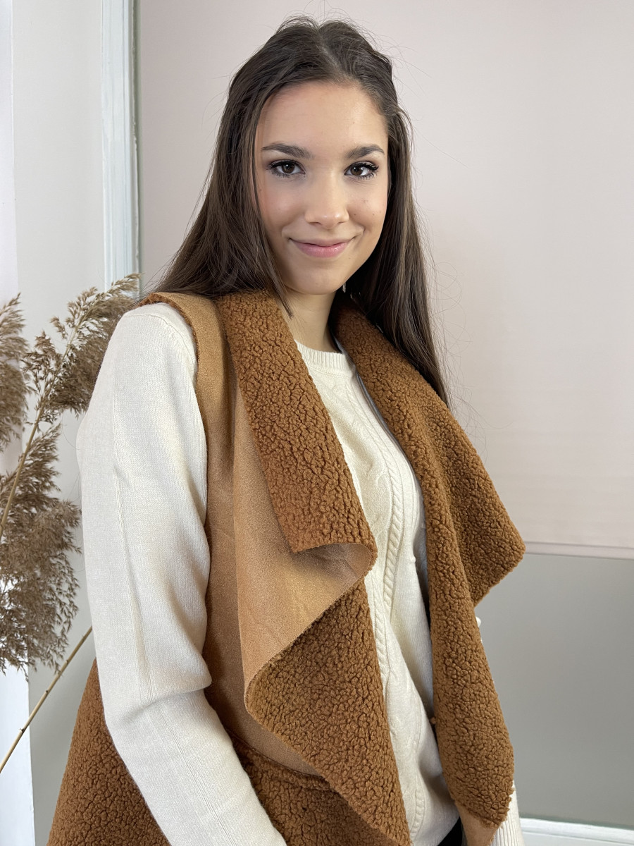 Rövid macimellény - camel - Kép 5