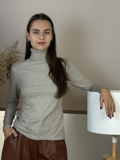 Vékony kötött lezser garbó - homok