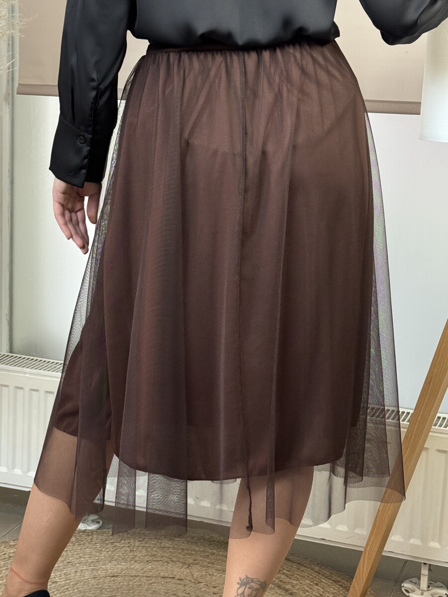 Tüll szoknya - barna - Kép 14