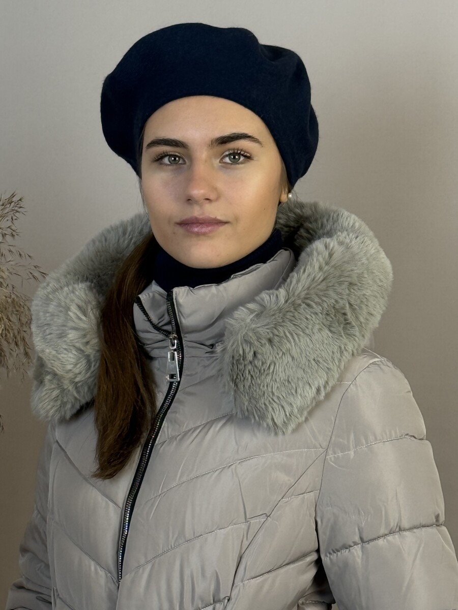 Barett sapka - sötétkék - Kép 8