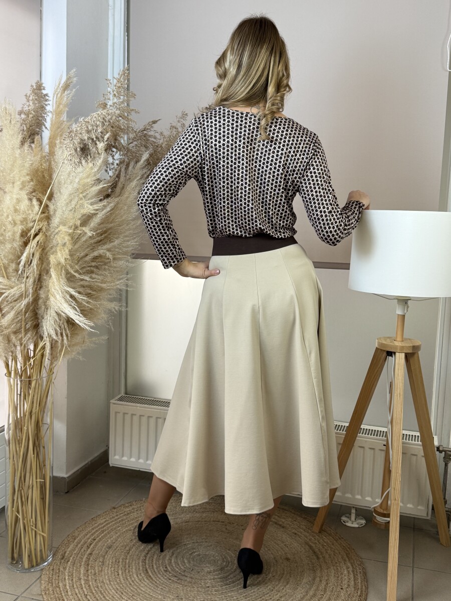 Gumis öv ezüst csattal - barna - Kép 8