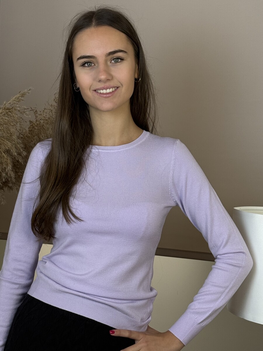 Passzés kereknyakú pulóver