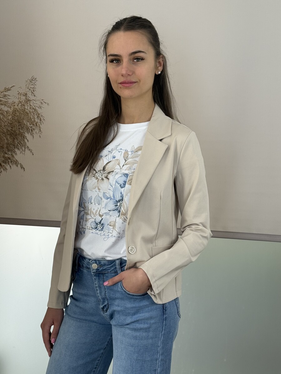 Gombos csinos blézer - bézs - Kép 8