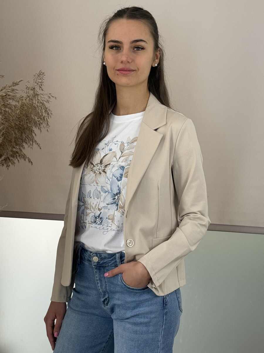 Gombos csinos blézer - bézs - Kép 15