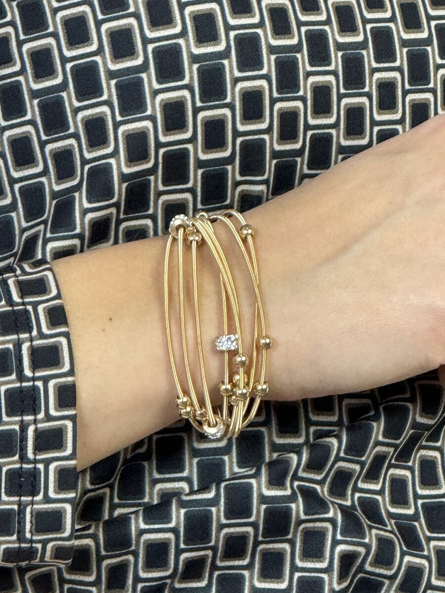 Köves rezgő karkötő - arany - Kép 6