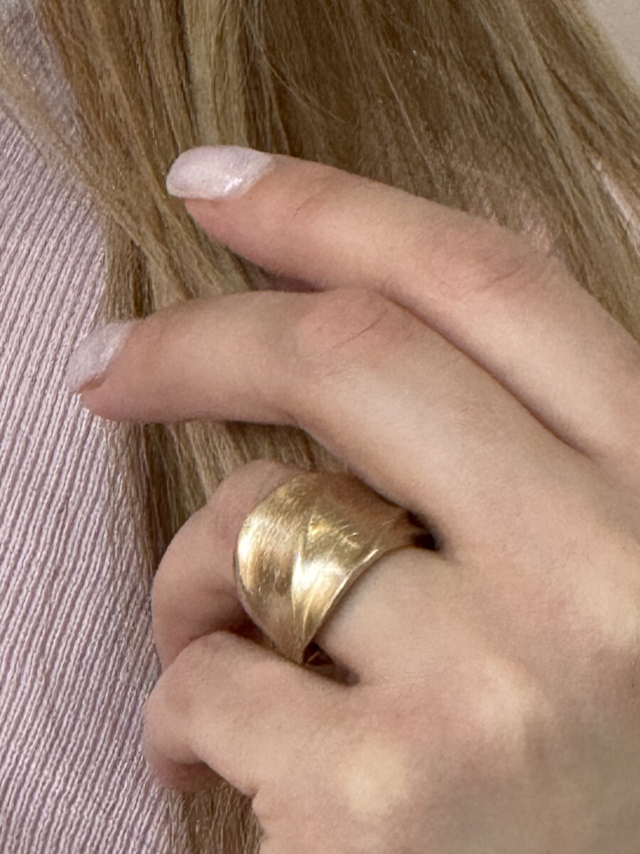 Domború karcolt gyűrű - arany - Kép 3