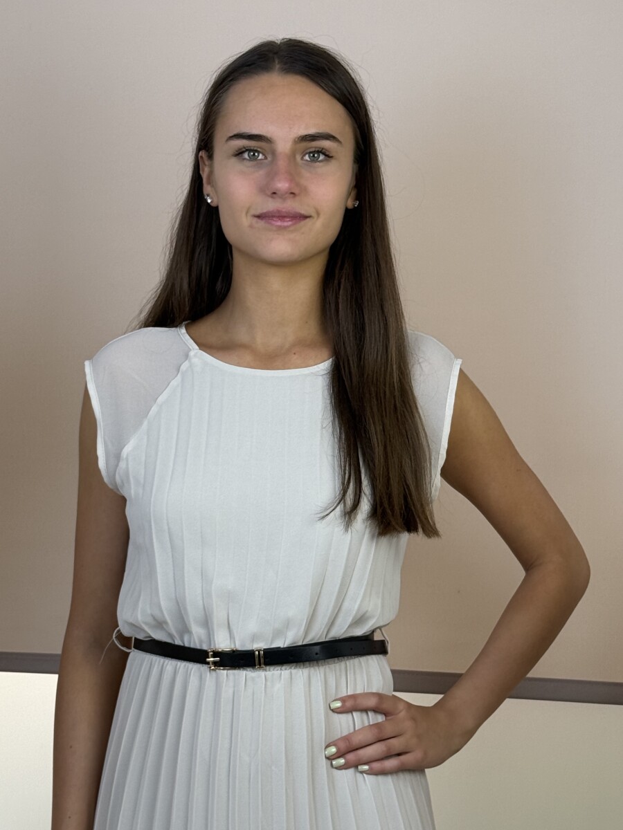 Plisszírozott öves mini ruha - bézs - Kép 5