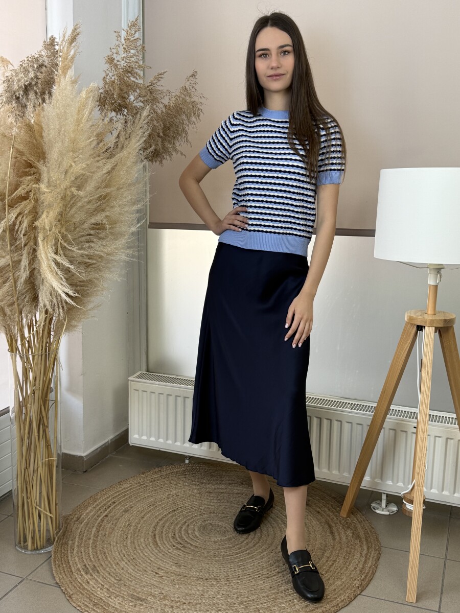 Szatén hatású midi szoknya