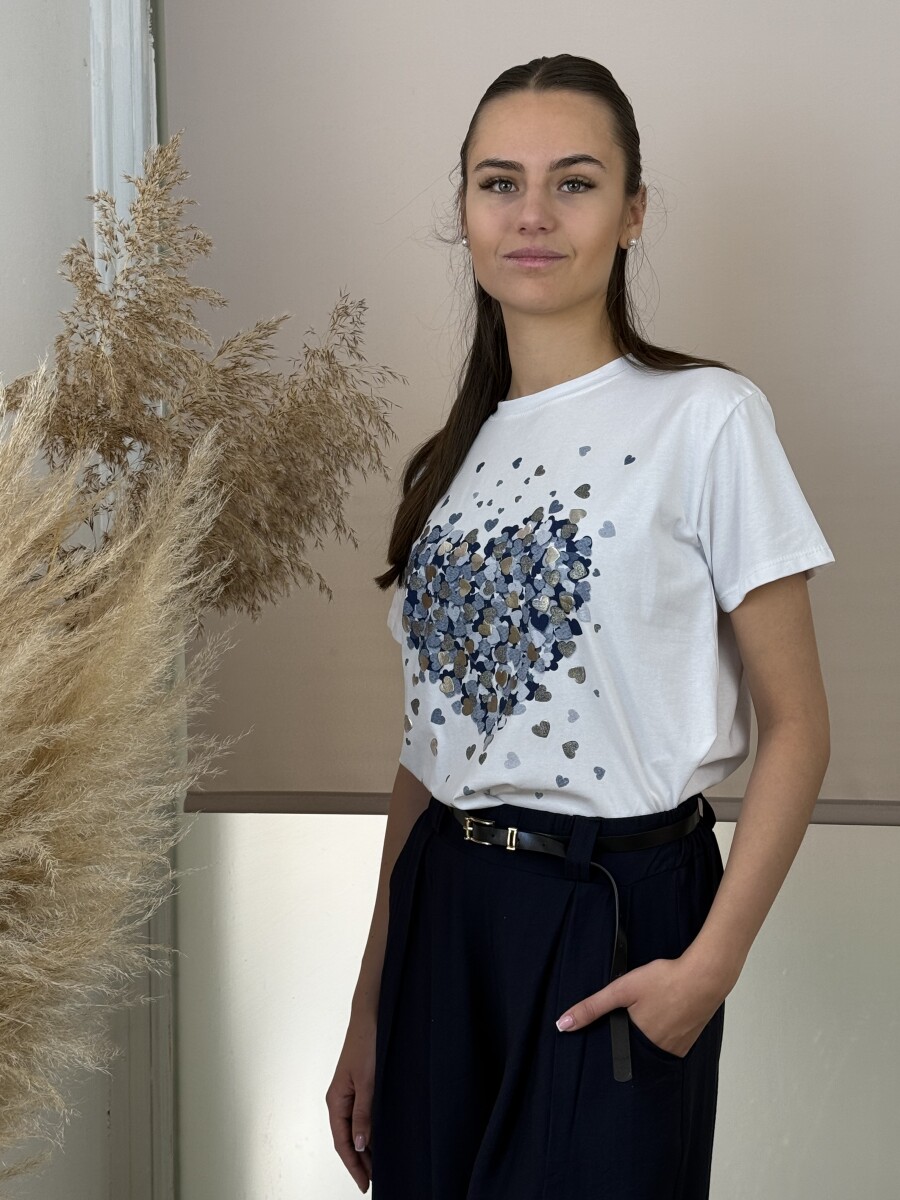 Mintás póló - sötétkék - Kép 7