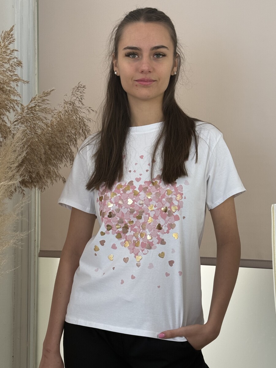 Mintás póló - rózsaszín - Kép 2