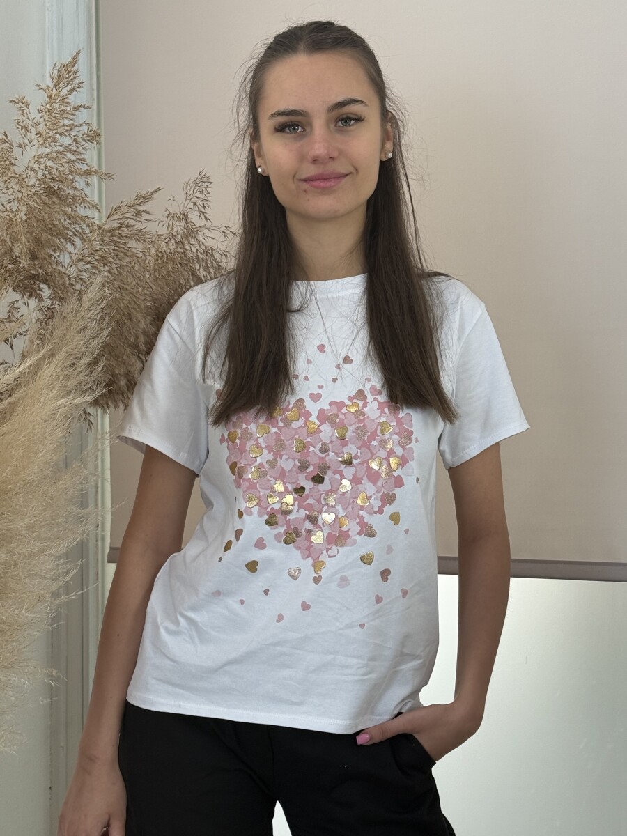 Mintás póló - rózsaszín - Kép 5