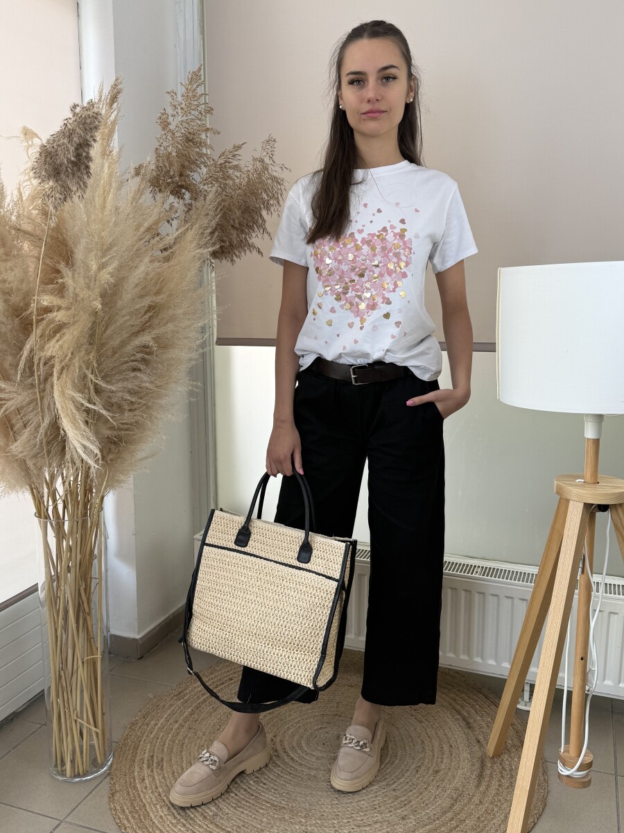 Mintás póló - rózsaszín - Kép 6