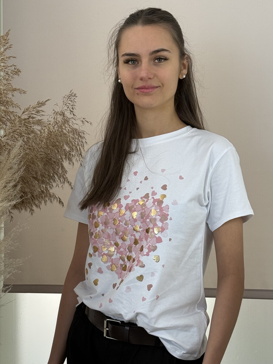 Mintás póló - rózsaszín - Kép 3