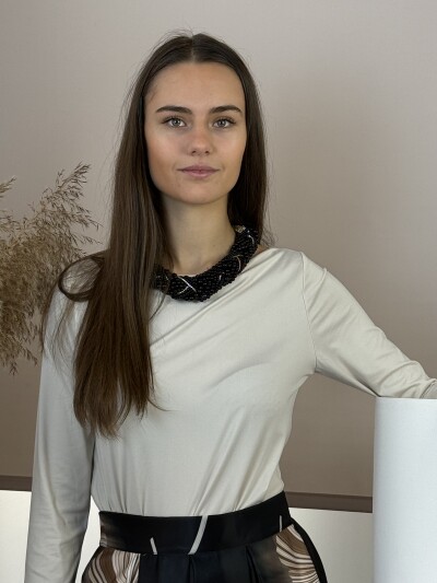 Fonott gyöngyös lánc - fekete-arany