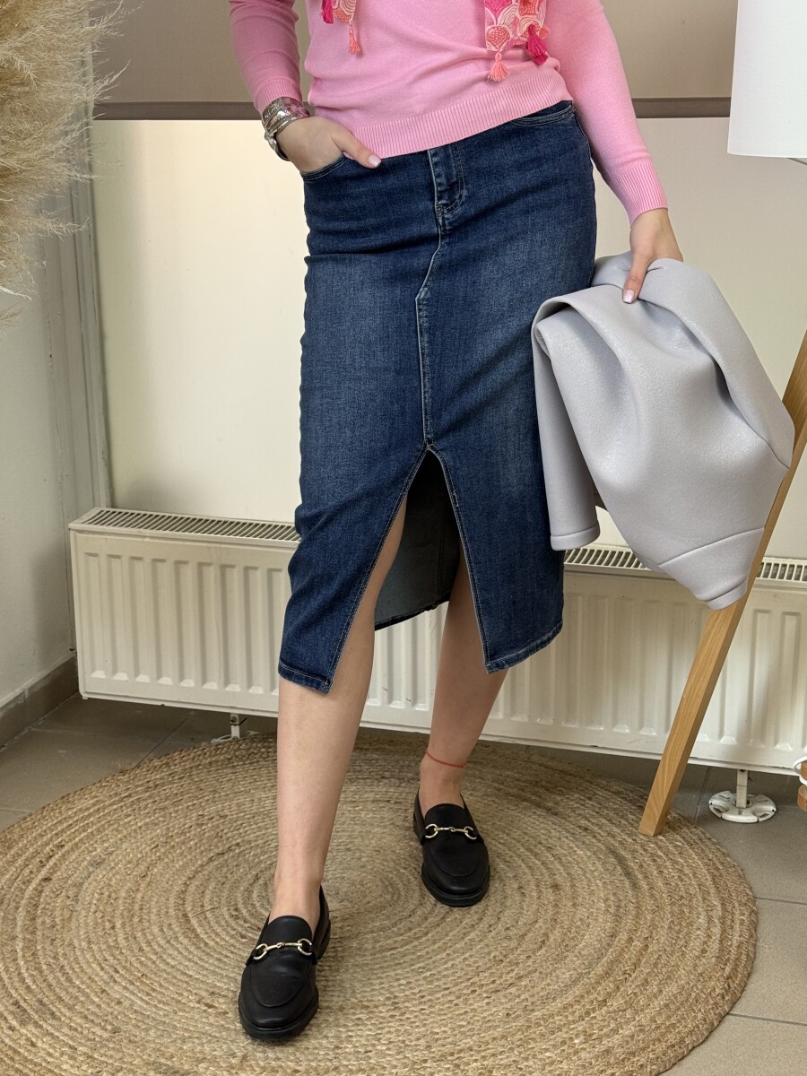 Farmerszoknya - farmerkék - Kép 3