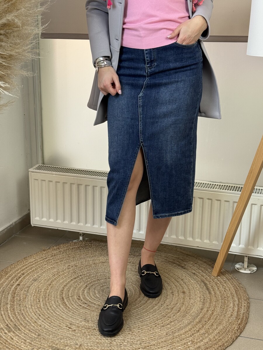 Farmerszoknya - farmerkék - Kép 21