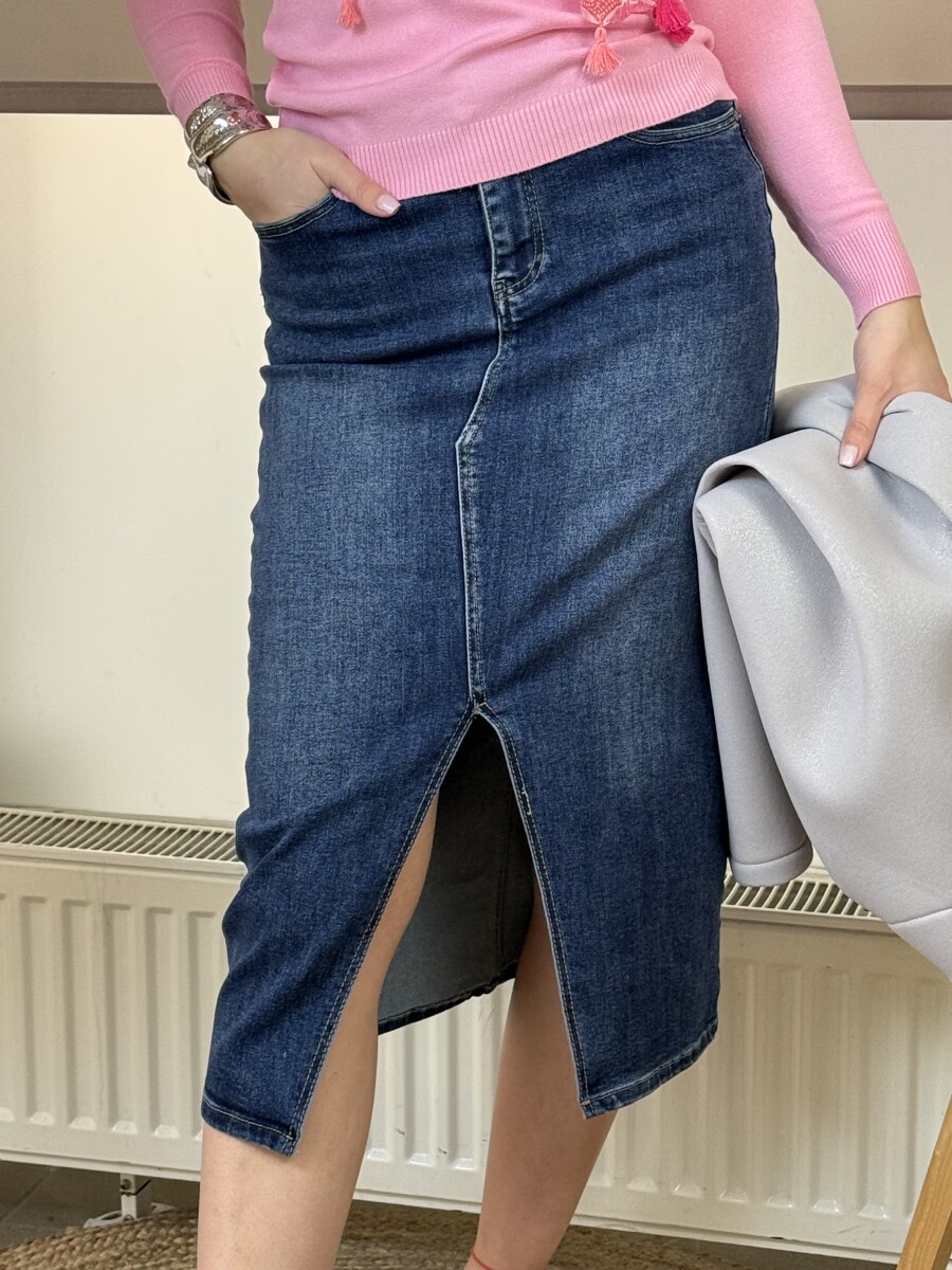 Farmerszoknya - farmerkék - Kép 11