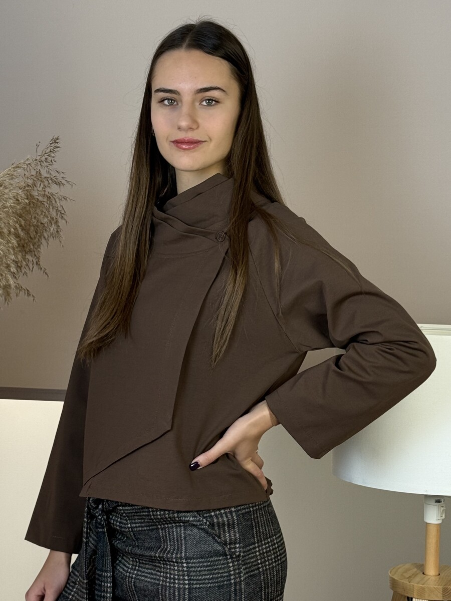 Gombos boleró - barna - Kép 10