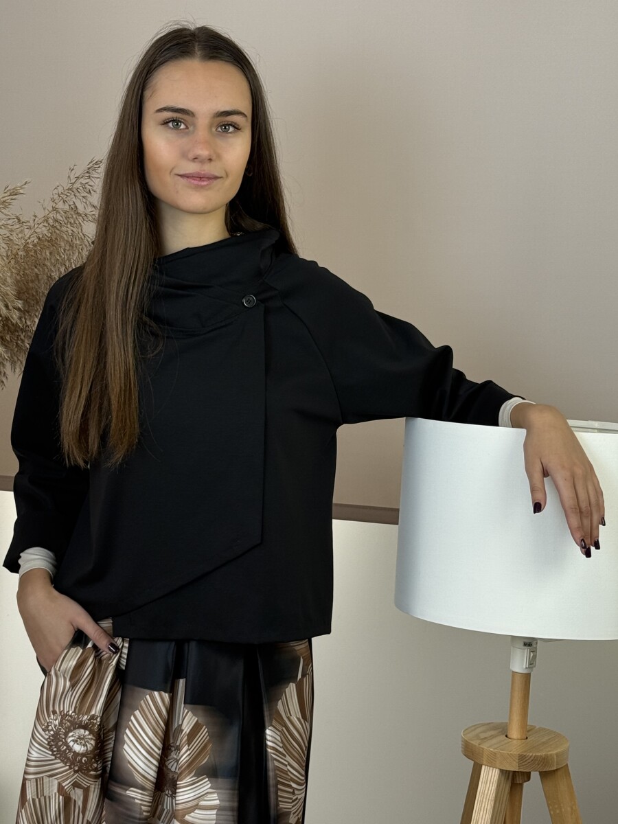 Gombos boleró - fekete - Kép 7