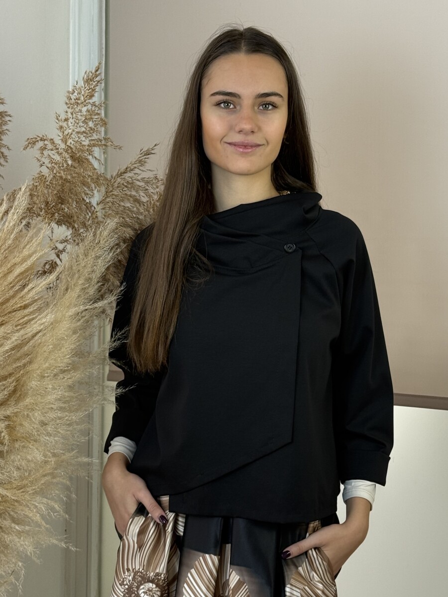 Gombos boleró - fekete - Kép 1