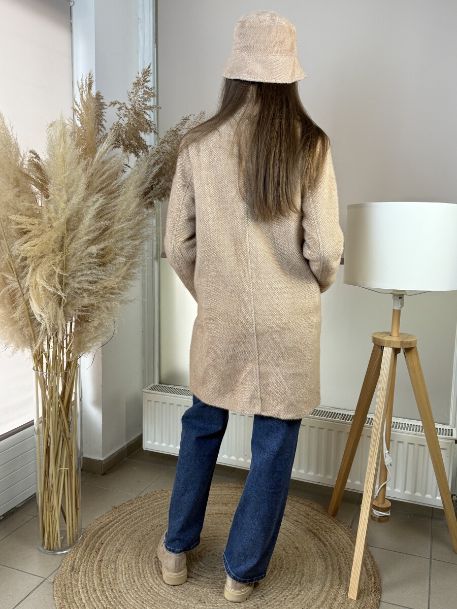 Cirmos szöverkabát - camel - Kép 10