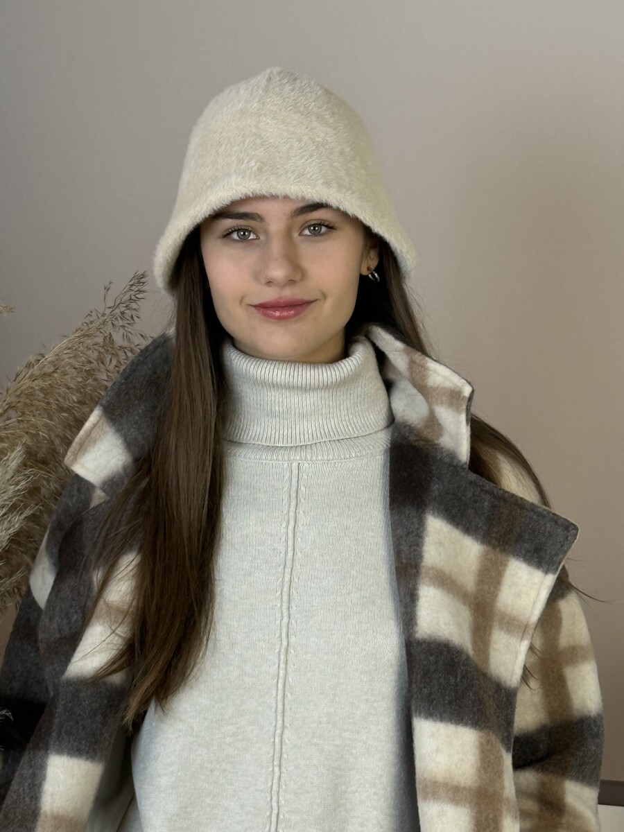 Szőrme kalap - bézs - Kép 7