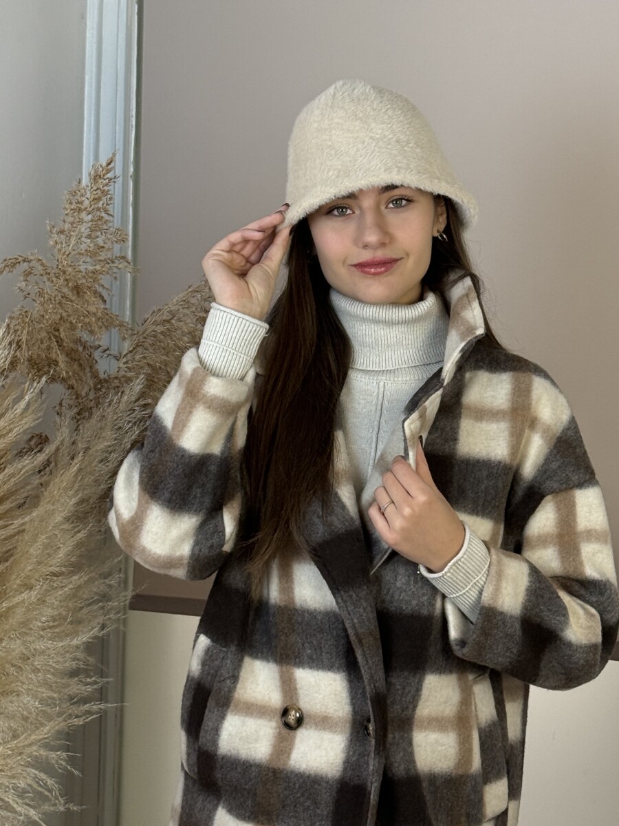 Szőrme kalap - bézs - Kép 6