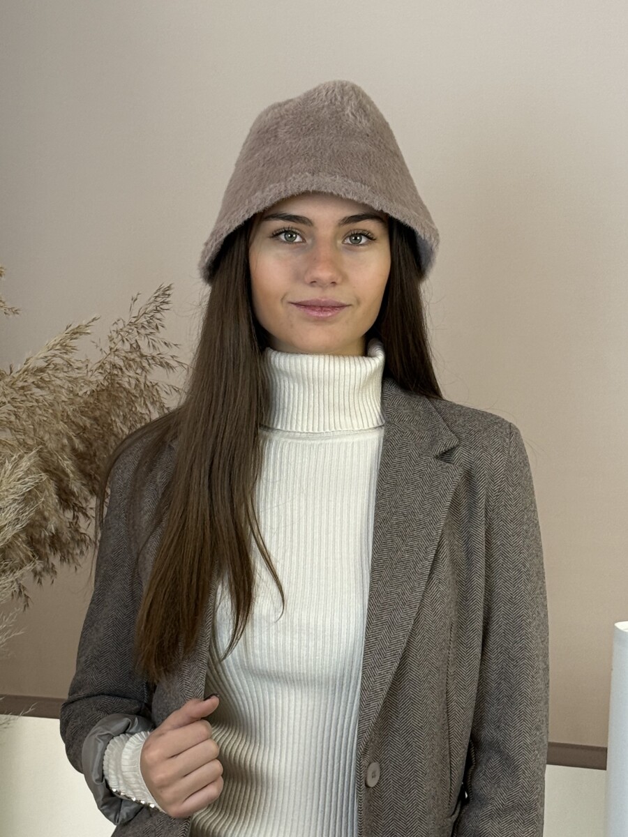 Szörme kalap - homok - Kép 7