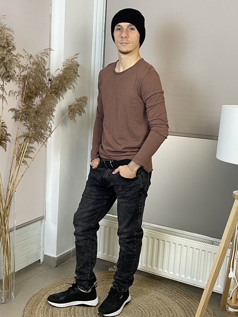 Kötött férfi sapka - fekete - Kép 3