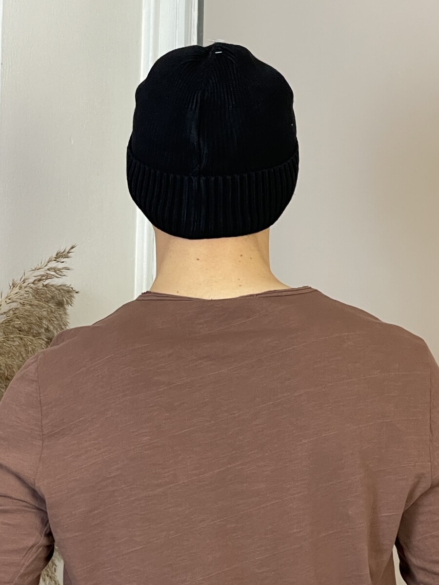 Kötött férfi sapka - fekete - Kép 6