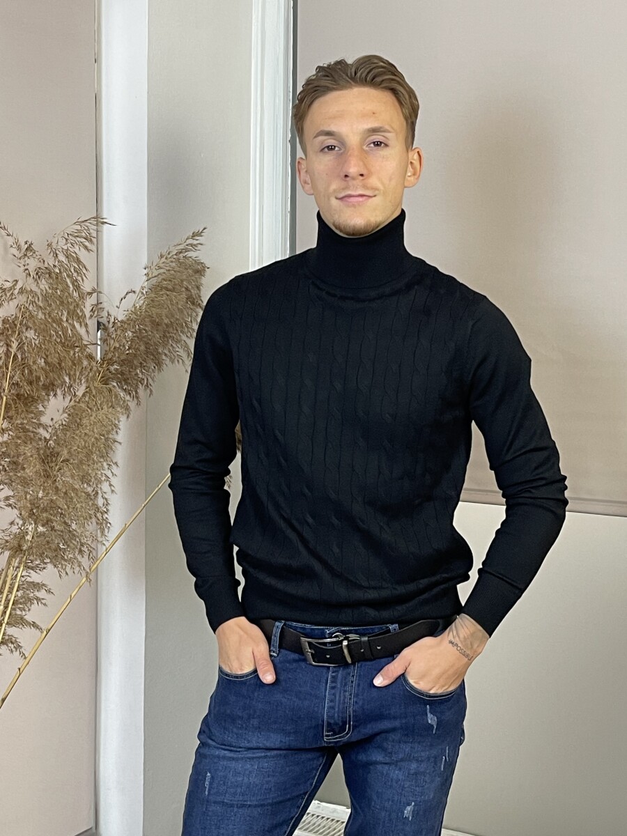 Csavart mintás kötött garbó
